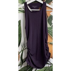 Athleta Tank XXS Purple Ruched Sides Racerback Tank Top Athletic